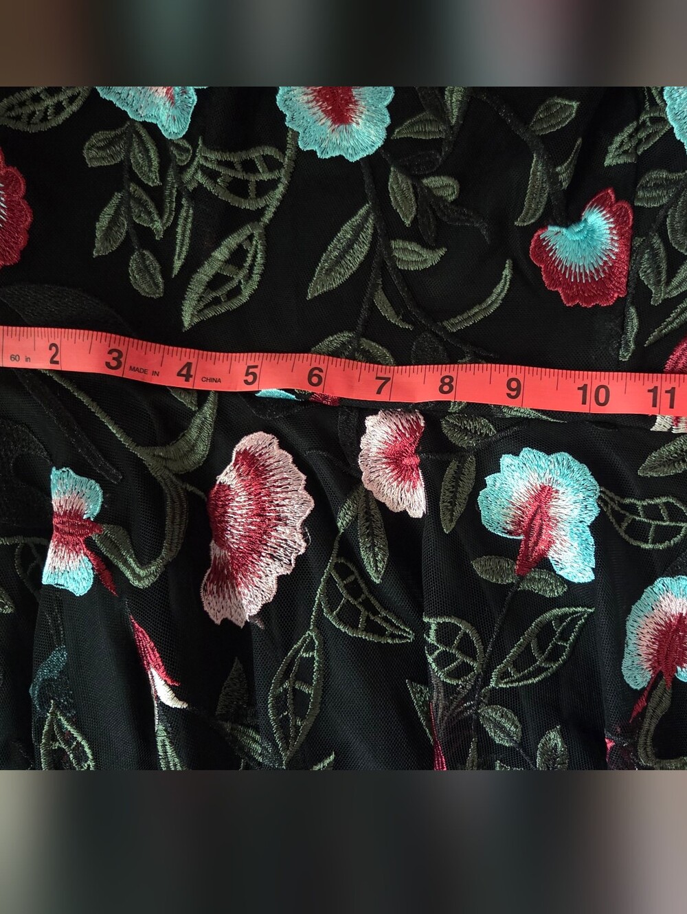 Johnny Was Black Dress with Colorful Floral Design - Picture 14 of 15